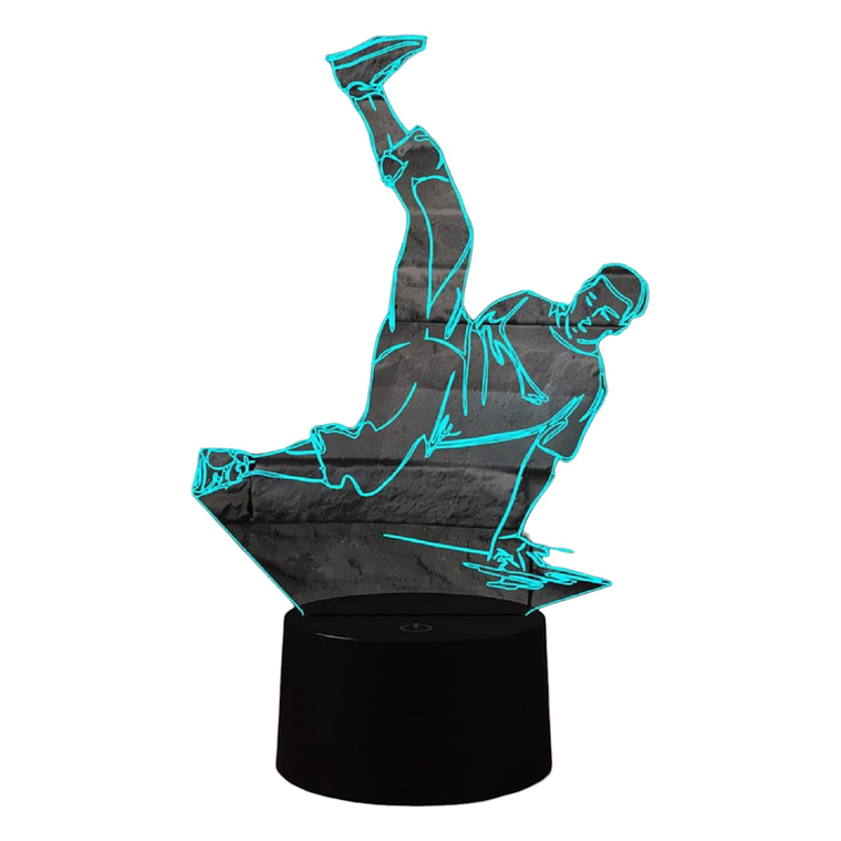 Lampara ilusión 3D Break Dance de 7 colores 2