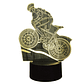 Lampara ilusión 3D Ciclista de 7 colores - Miniatura 3