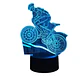 Lampara ilusión 3D Ciclista de 7 colores - Miniatura 2