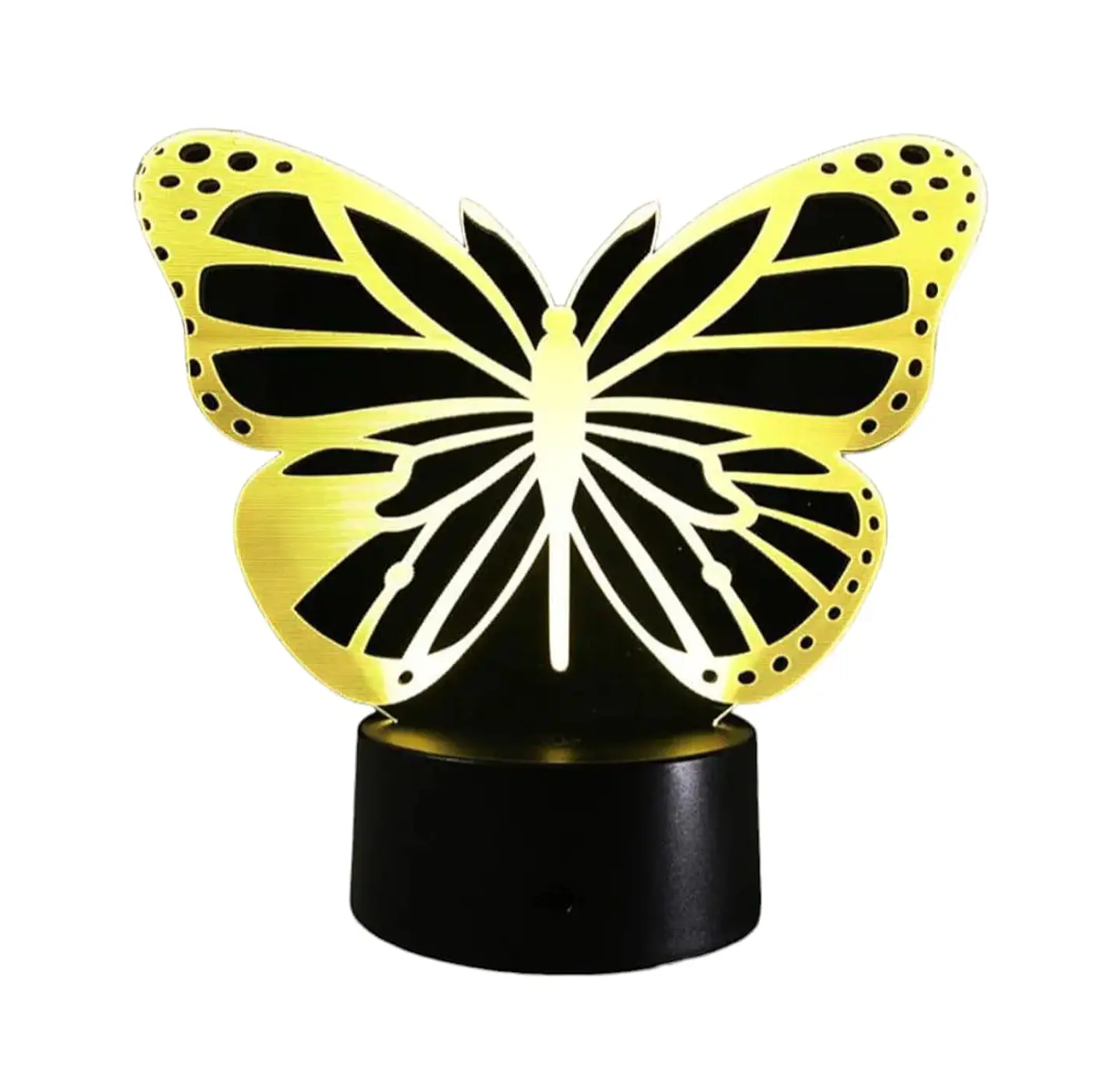 Lampara 3D Mariposa de 7 colores 3