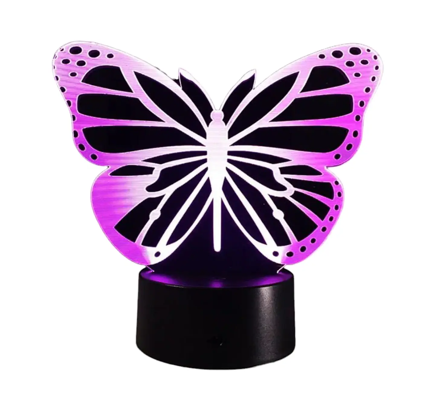 Lampara 3D Mariposa de 7 colores 2