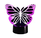 Lampara 3D Mariposa de 7 colores - Miniatura 2