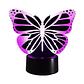 Lampara 3D Mariposa de 7 colores - Miniatura 2