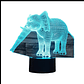 Lampara 3D Elefante de 7 colores - Miniatura 6