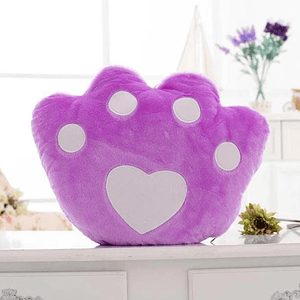 Cojin Led Huella Morado
