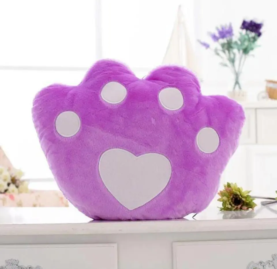 Cojin Led Huella Morado 1