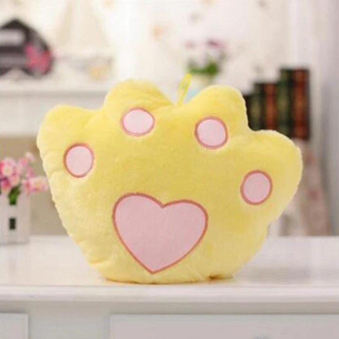 Cojin Led Huella Amarillo 2