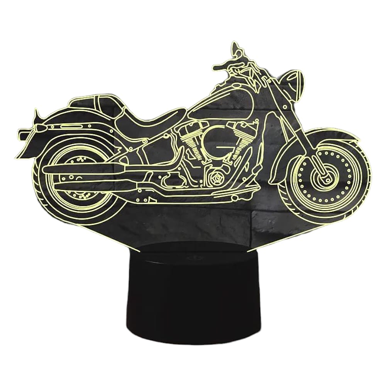 Lampara 3D Moto Harley Davidson de 7 colores 4
