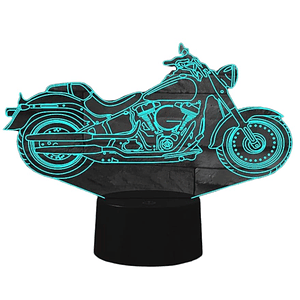 Lampara 3D Moto Harley Davidson de 7 colores
