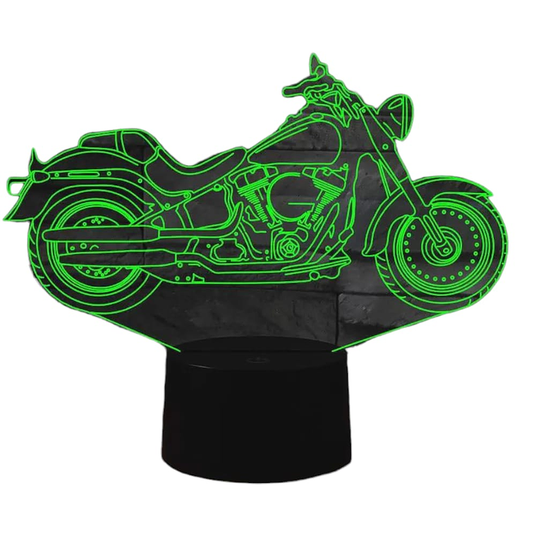 Lampara 3D Moto Harley Davidson de 7 colores 3