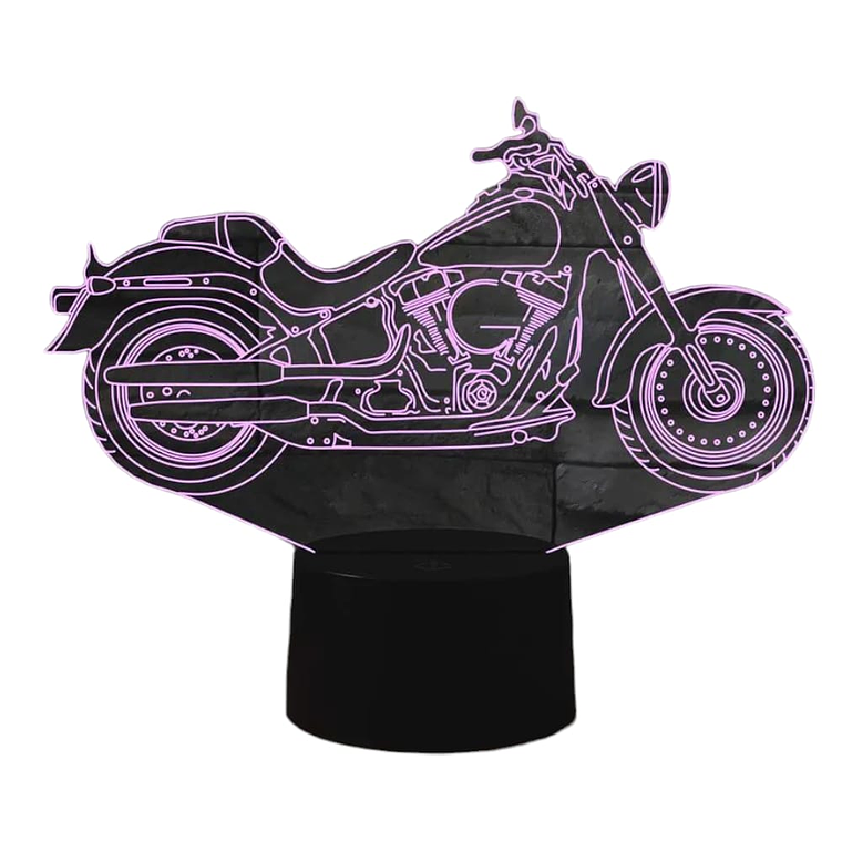 Lampara 3D Moto Harley Davidson de 7 colores 2