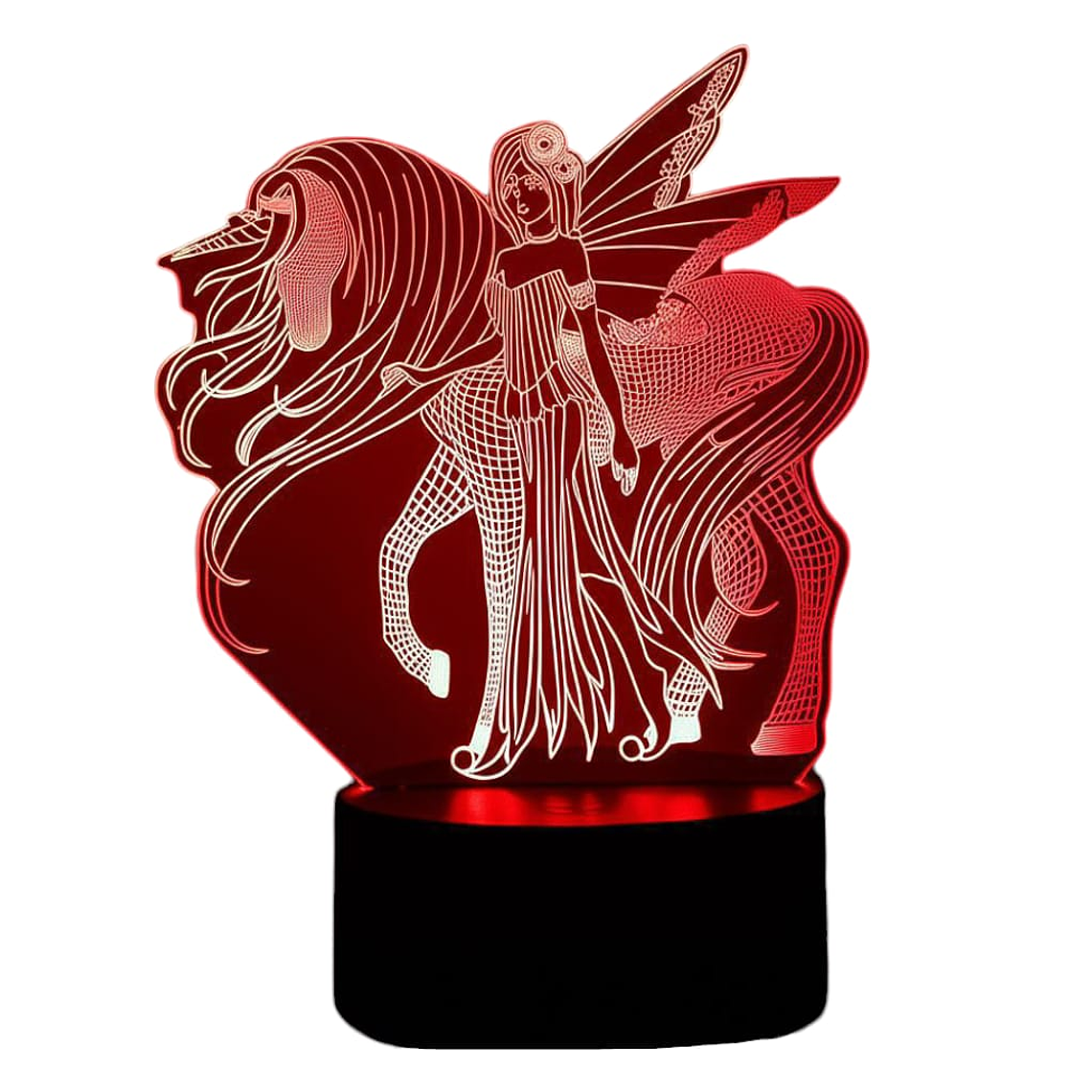 Lampara 3D Unicornio Hada de 7 colores 1