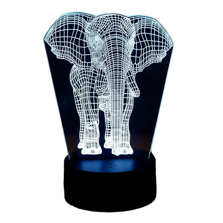 Lampara 3D Elefante de 7 colores 1