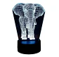 Lampara 3D Elefante de 7 colores - Miniatura 1