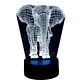 Lampara 3D Elefante de 7 colores - Miniatura 1