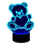 Lampara ilusión 3D Oso Corazon de 7 colores - Miniatura 3