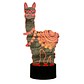 Lampara ilusión 3D Llama de 7 colores - Miniatura 2