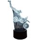 Lampara ilusión 3D Motocross de 7 colores - Miniatura 3