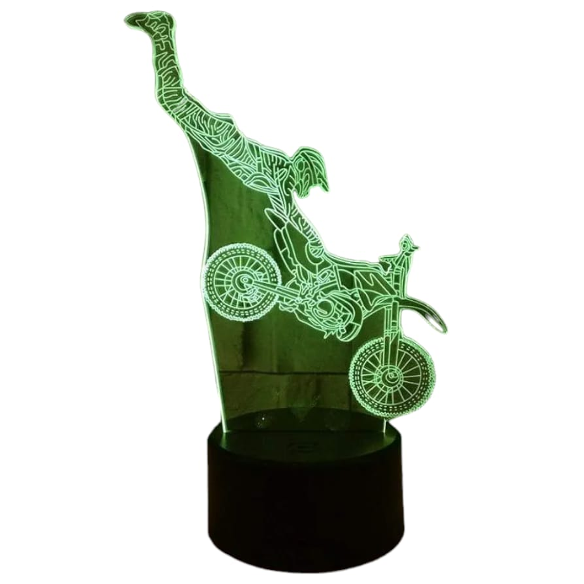 Lampara ilusión 3D Motocross de 7 colores 2