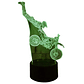 Lampara ilusión 3D Motocross de 7 colores - Miniatura 2