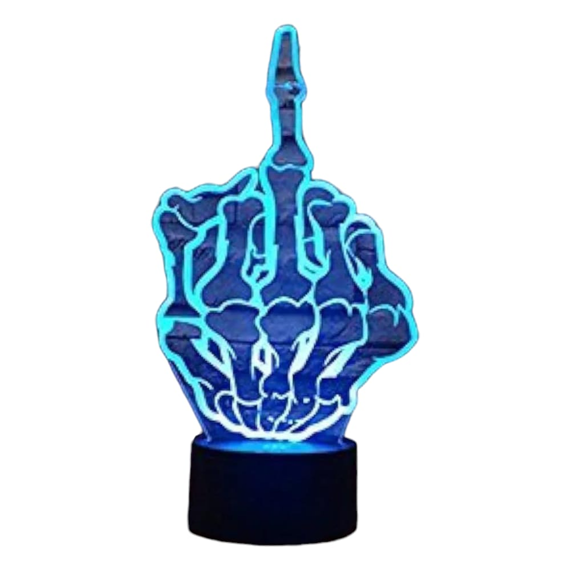 Lampara ilusión 3D dedo arriba de 7 colores 4