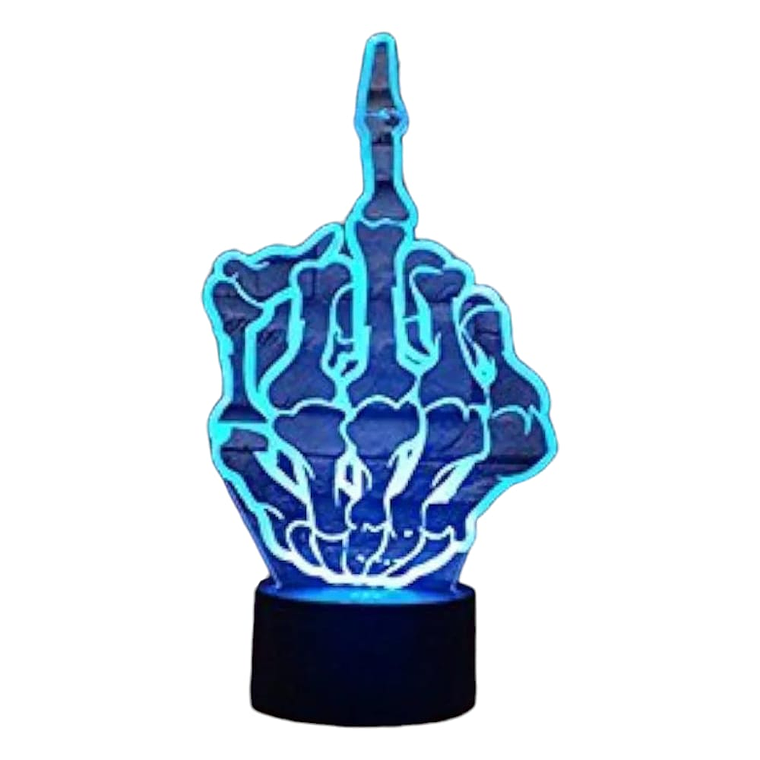 Lampara ilusión 3D dedo arriba de 7 colores 4