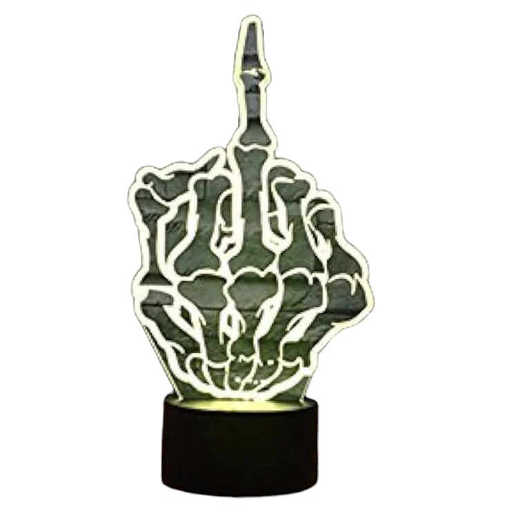 Lampara ilusión 3D dedo arriba de 7 colores 2