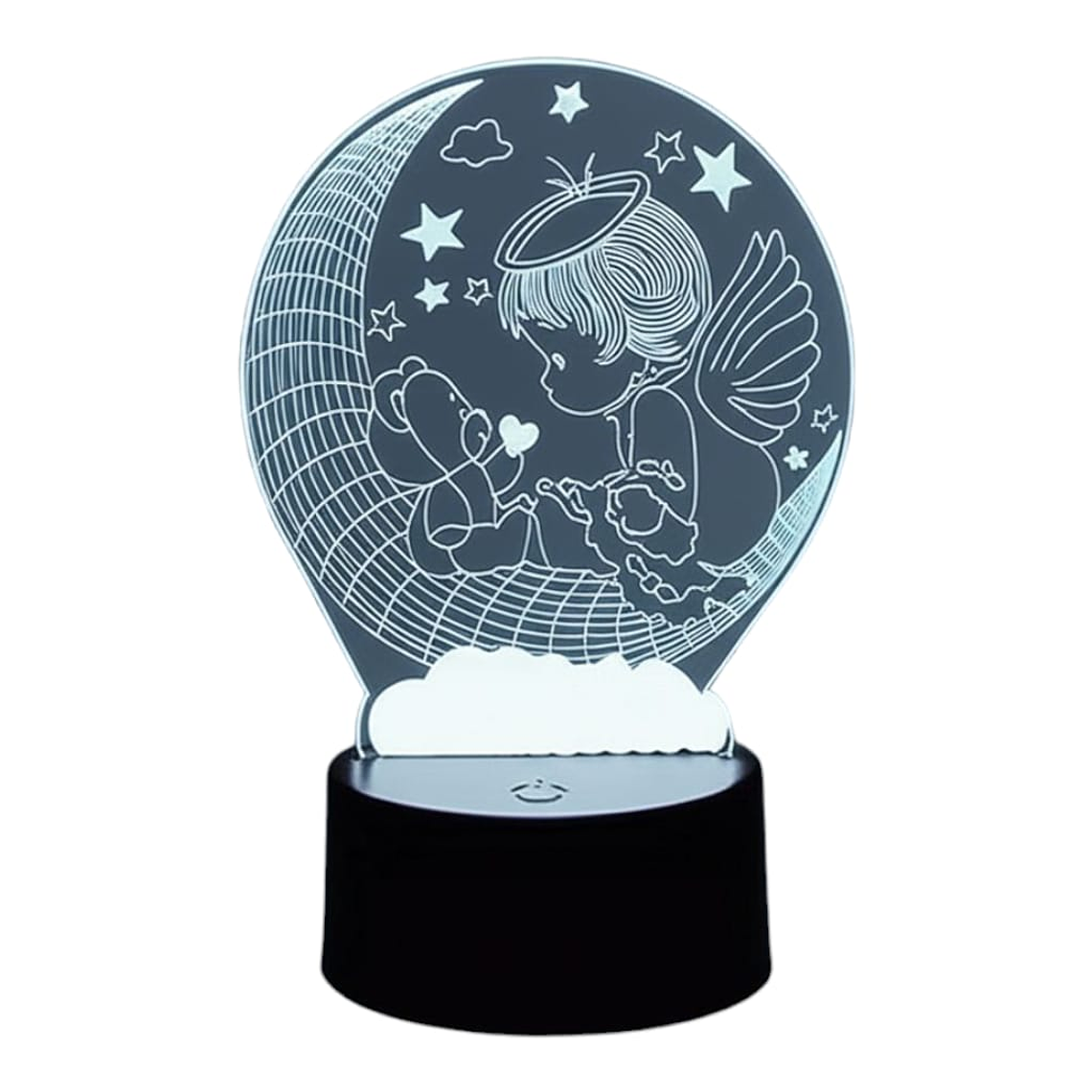 Lampara 3D Niño Angel de 7 colores 1