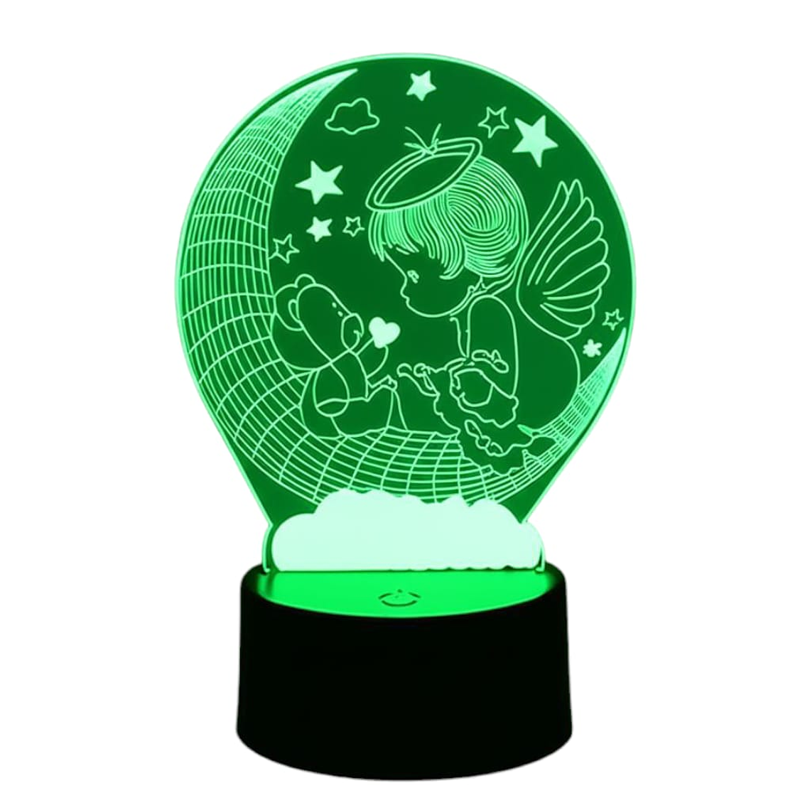 Lampara 3D Niño Angel de 7 colores 2