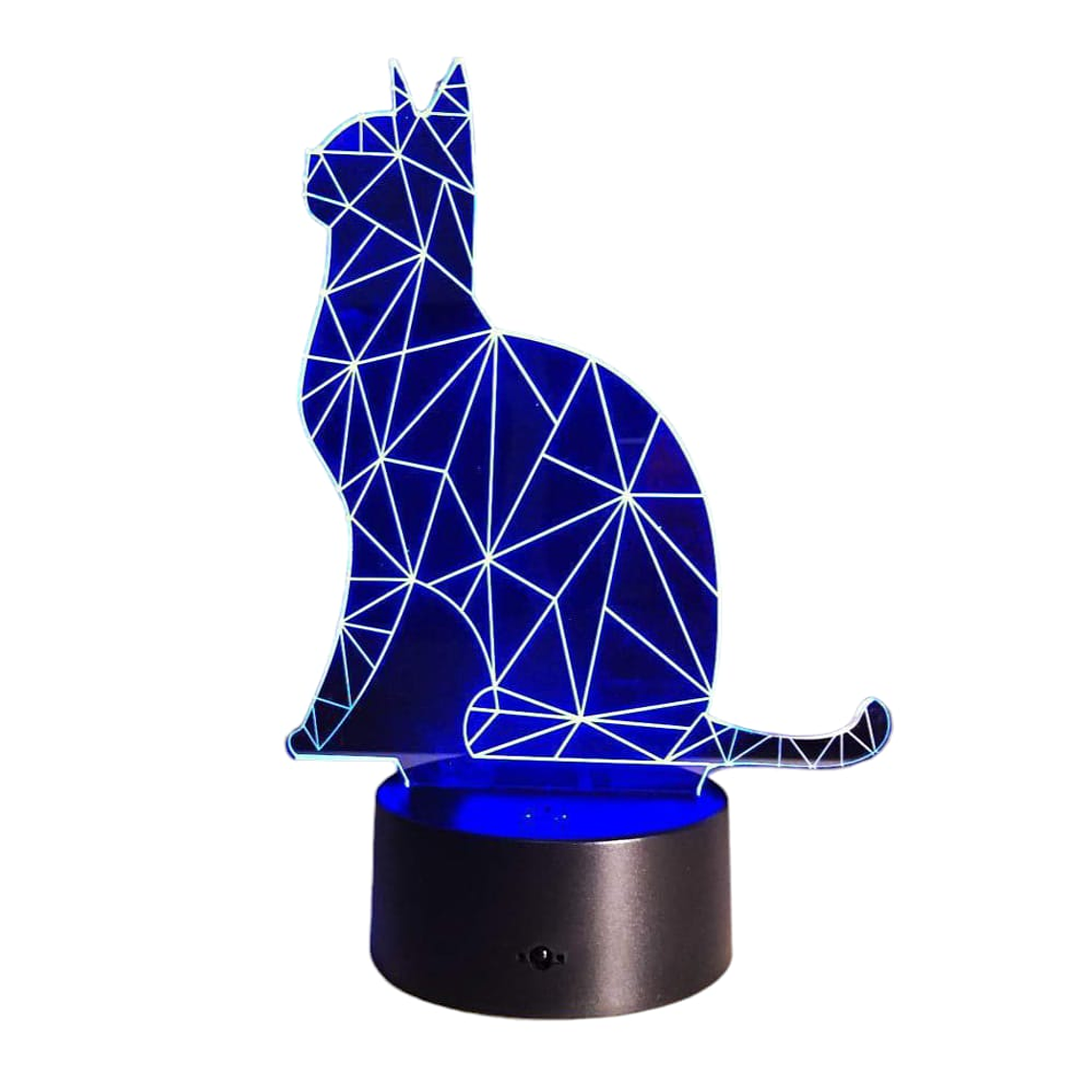 Lampara 3D Gato de 7 colores 1