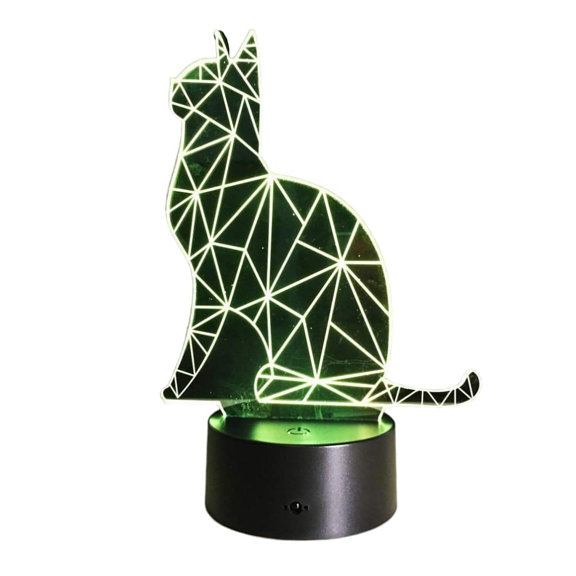 Lampara 3D Gato de 7 colores 2