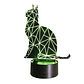 Lampara 3D Gato de 7 colores - Miniatura 2