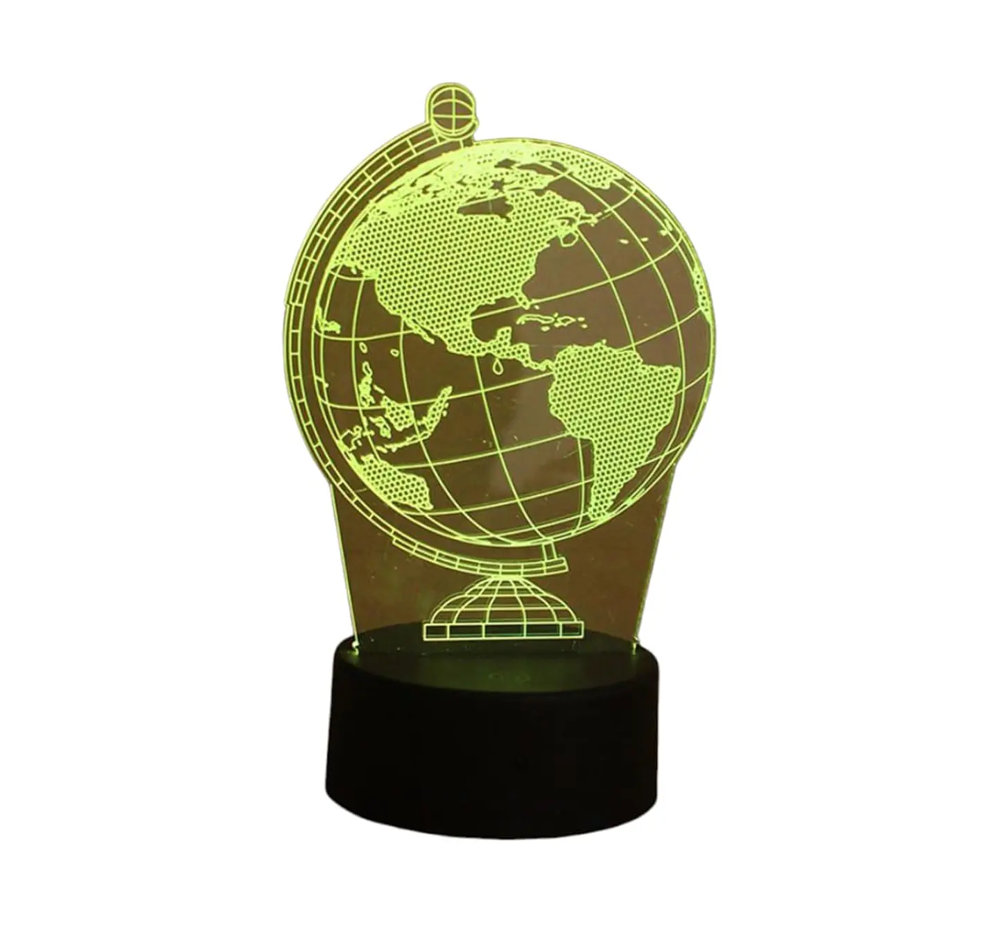 Lampara 3D Globo Terraqueo de 7 colores 3
