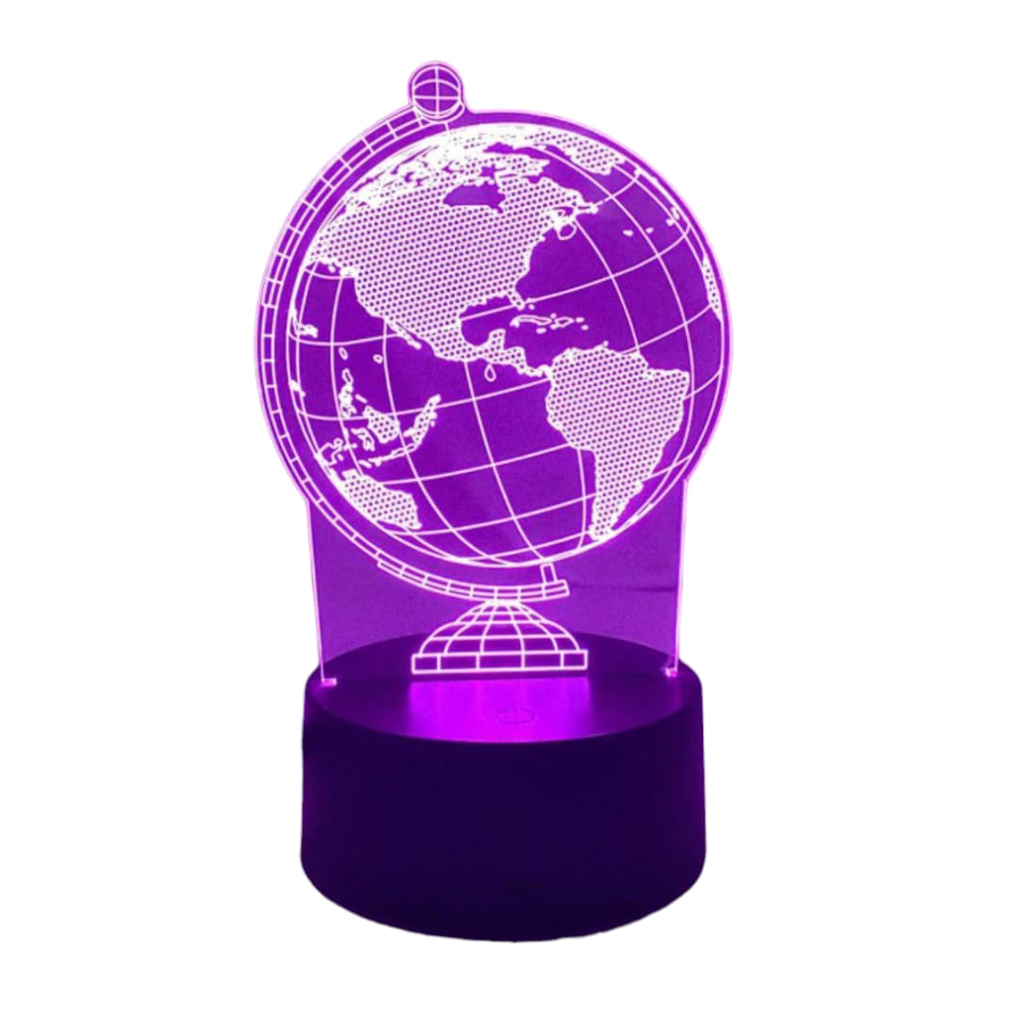 Lampara 3D Globo Terraqueo de 7 colores 2