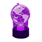 Lampara 3D Globo Terraqueo de 7 colores - Miniatura 2