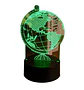 Lampara 3D Globo Terraqueo de 7 colores - Miniatura 1