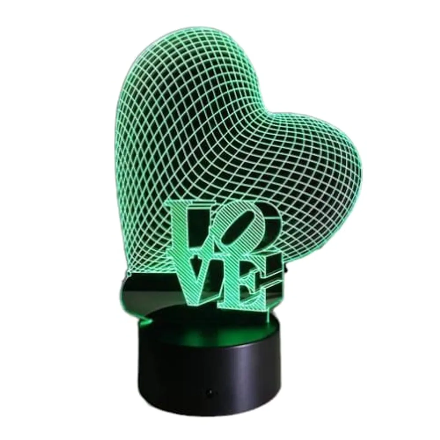 Lampara 3D Corazon Love de 7 colores 3