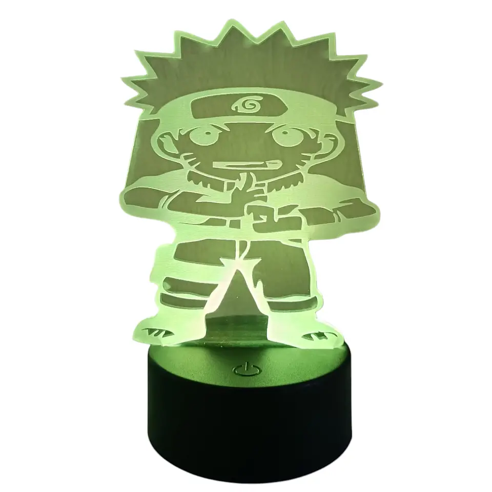 Lámpara LED 3D Naruto 7 Colores con Caja de Regalo 2