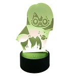 Lámpara LED 3D Harry Potter 7 Colores con Caja de Regalo