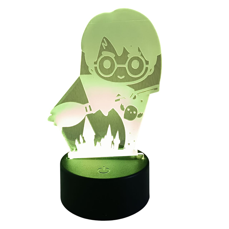 Lámpara LED 3D Harry Potter 7 Colores con Caja de Regalo 5