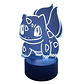 Lámpara LED 3D Pokémon Bulbasaur 7 Colores con Caja de Regalo - Miniatura 5