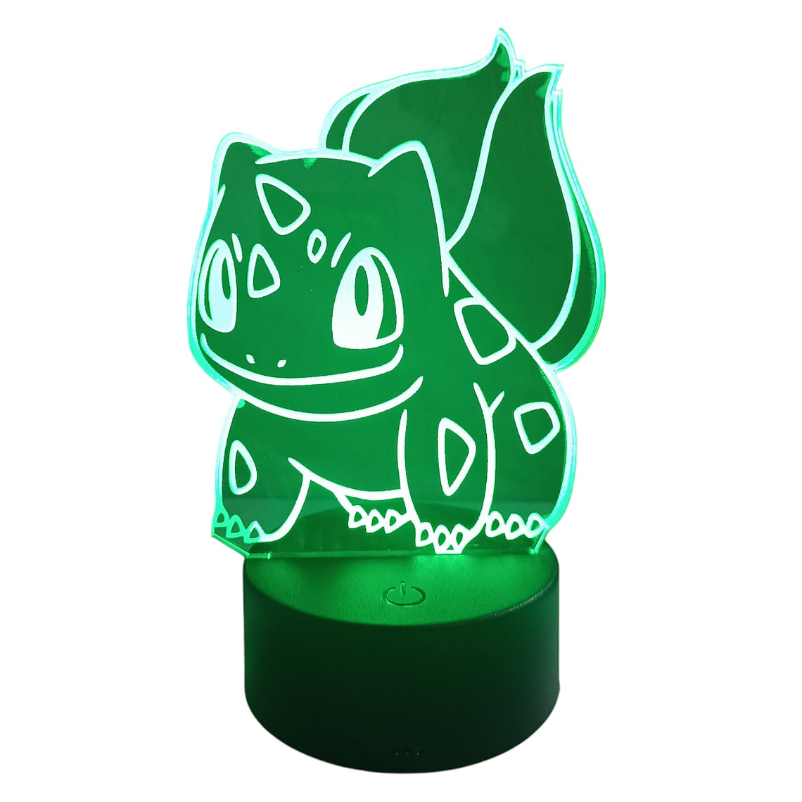 Lámpara LED 3D Pokémon Bulbasaur 7 Colores con Caja de Regalo 1