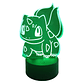 Lámpara LED 3D Pokémon Bulbasaur 7 Colores con Caja de Regalo - Miniatura 1