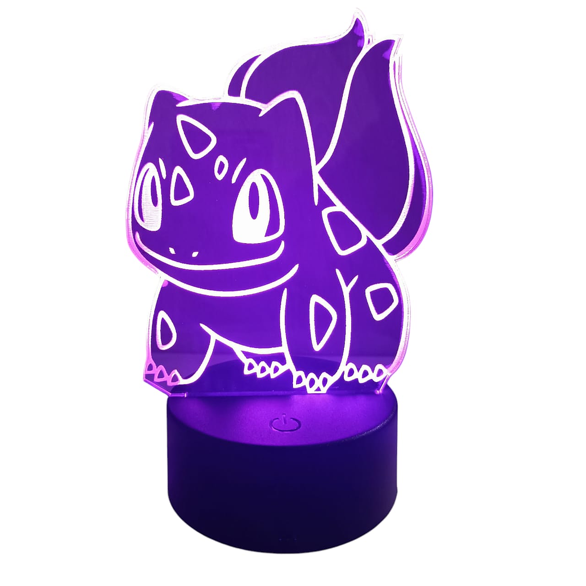 Lámpara LED 3D Pokémon Bulbasaur 7 Colores con Caja de Regalo 4