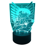 Lámpara LED 3D Levi Ackerman 7 Colores con Caja de Regalo