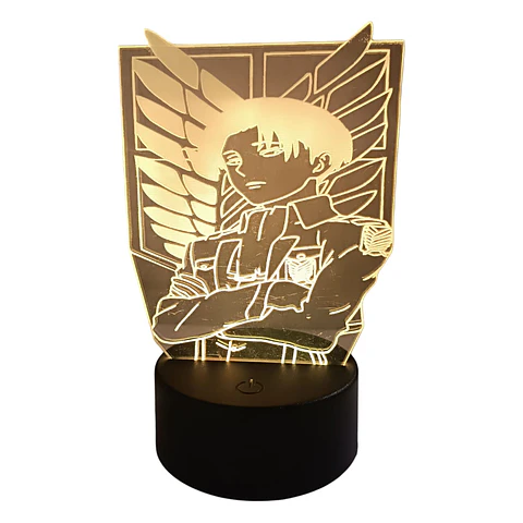 Lámpara LED 3D Levi Ackerman 7 Colores con Caja de Regalo
