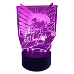 Lámpara LED 3D Levi Ackerman 7 Colores con Caja de Regalo