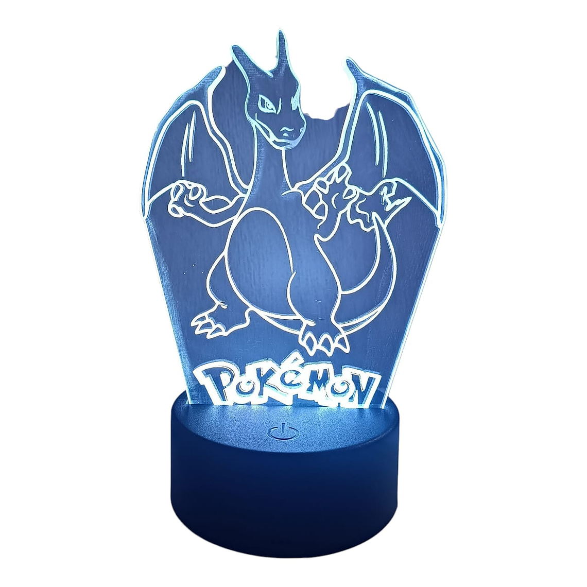 Lampara ilusión 3D Pokémon Charizard de 7 colores 5