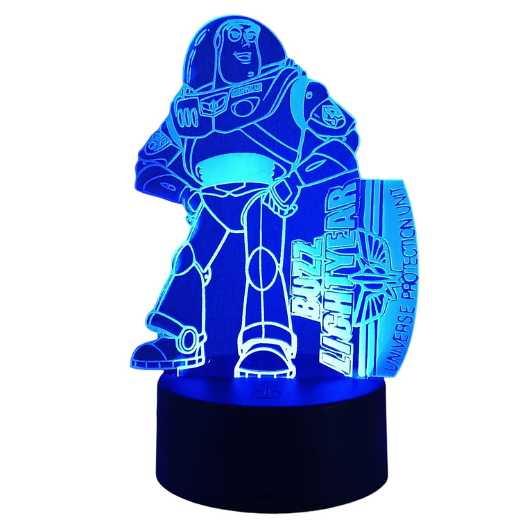 Lampara ilusión 3D Buzz Lightyear de 7 colores 5