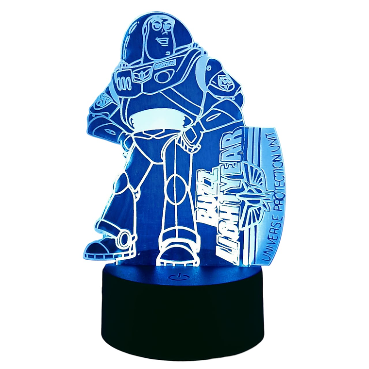 Lampara ilusión 3D Buzz Lightyear de 7 colores 1